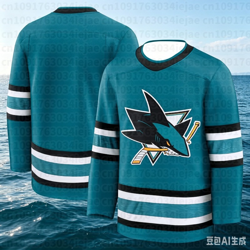 3D Printing Logo - Hockey Jersey - Teal with Black/White