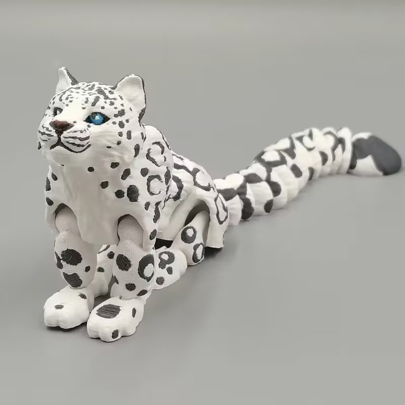 3D Printing Lizard - 3D Printed Snow Leopard Model Simulation