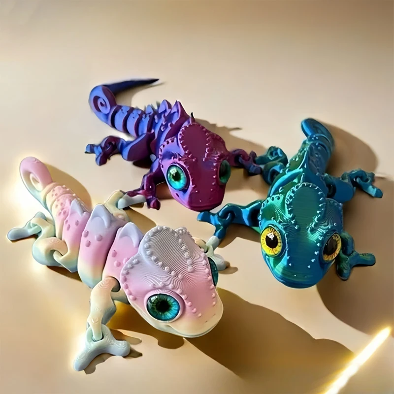 3D Printing Lizard - New 3D Printing Chameleon Figures Multi-joint