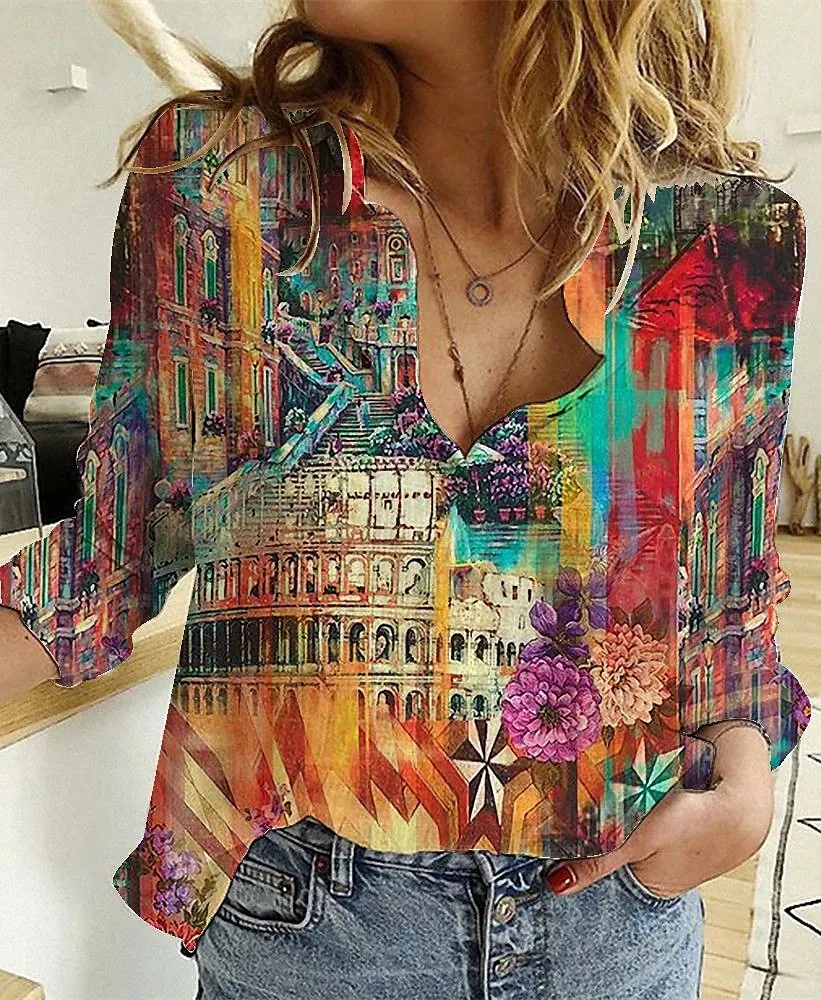 3D Printing Cancer - Elegant Loose Shirt Woman Weekend Casual