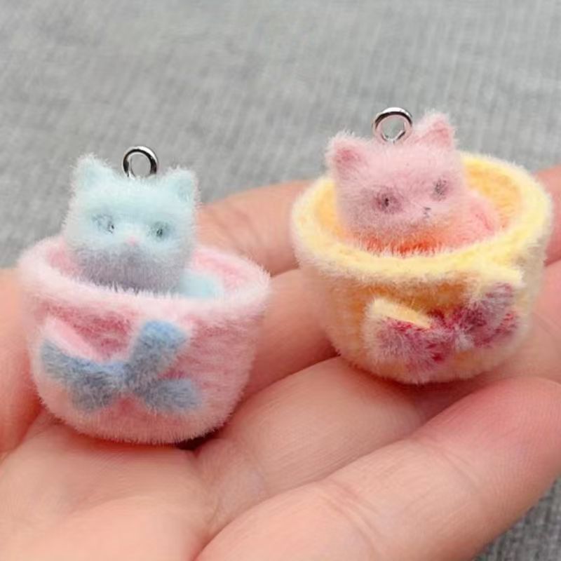 4pcs 3D plush resin cat pendan - đánh giá và giá 3D Printing Earrings