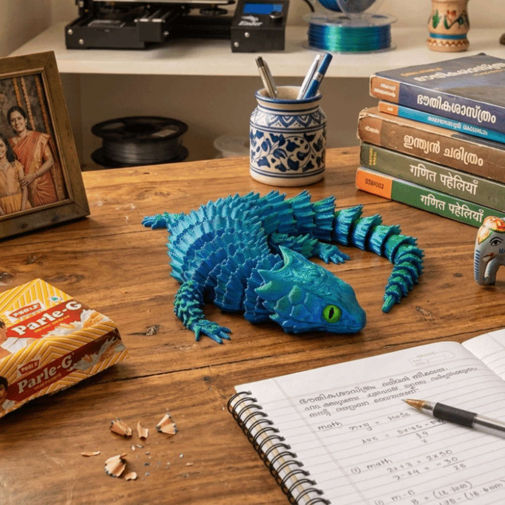 Movable Joints 3D Printed Liza - đánh giá và giá 3D Printing Lizard
