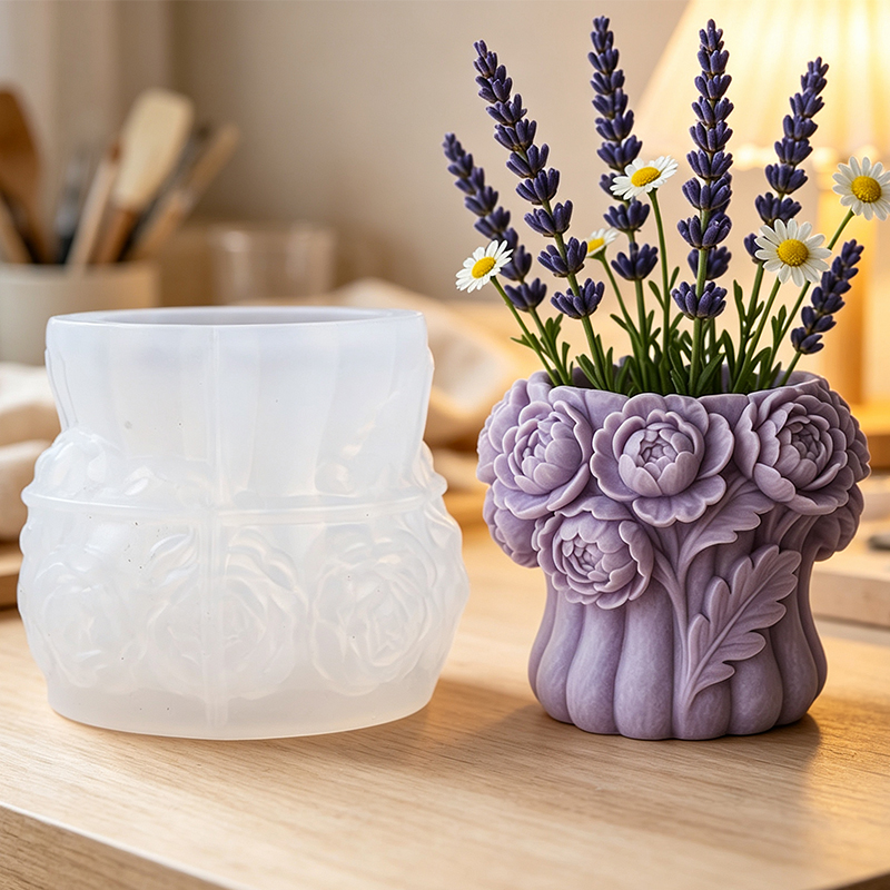 3D Rose Flower Vase Silicone M - đánh giá và giá 3D Printing Vase