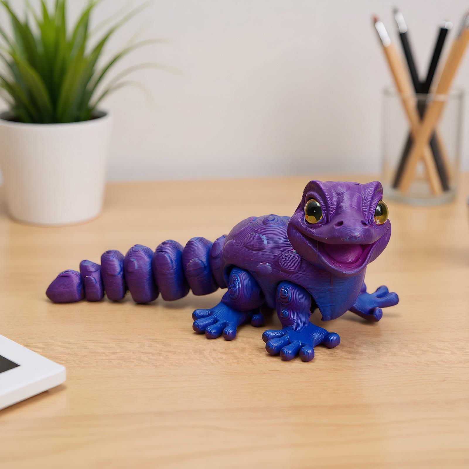 3D Printed Gecko Figurine Liza - đánh giá và giá 3D Printing Lizard