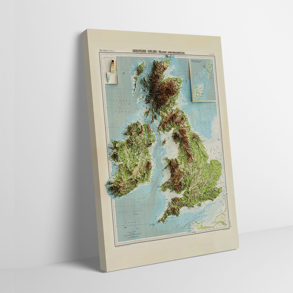 3D Relief Map of 1922 British  - đánh giá và giá 3D Printing Figure