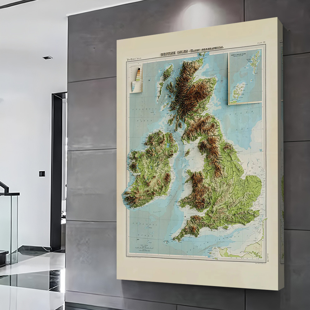 3D Relief Map of 1922 British  - đánh giá và giá 3D Printing Figure