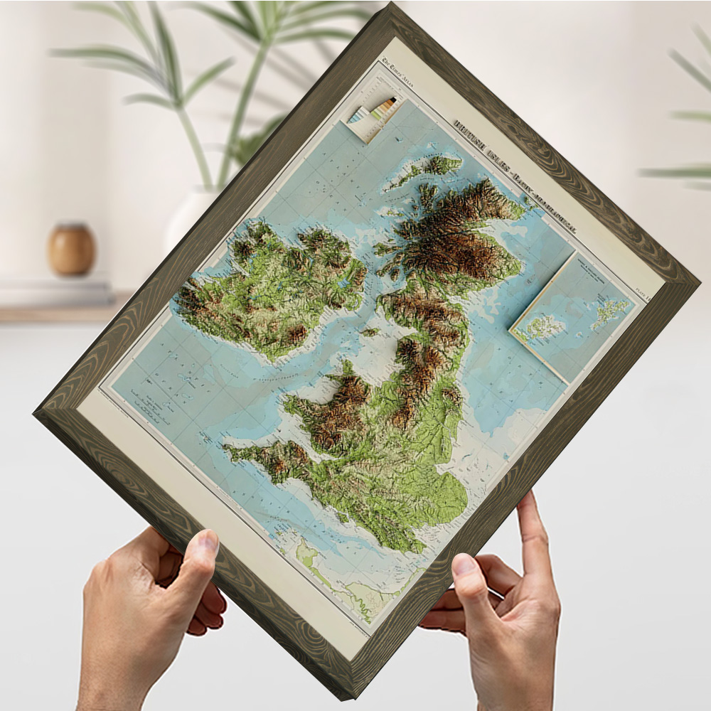 3D Relief Map of 1922 British  - đánh giá và giá 3D Printing Figure