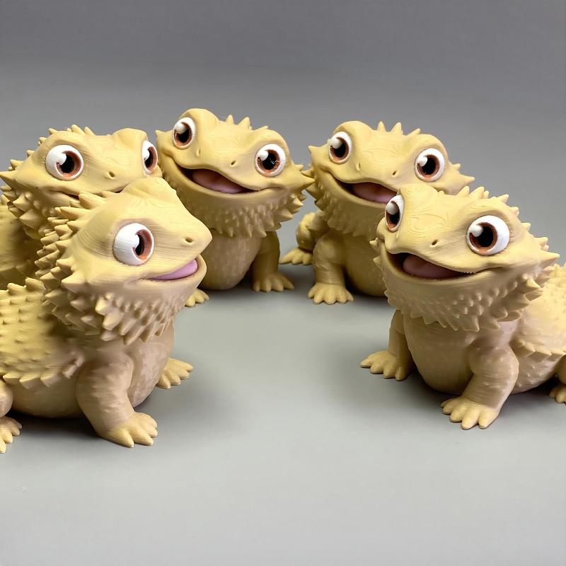 3D Printed Cute Bearded Dragon - đánh giá và giá 3D Printing Lizard