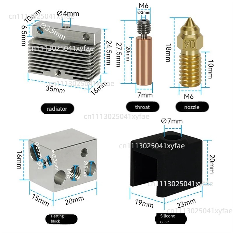 3D Printer Hot End Kit Heated  - đánh giá và giá 3D Printer Extruder