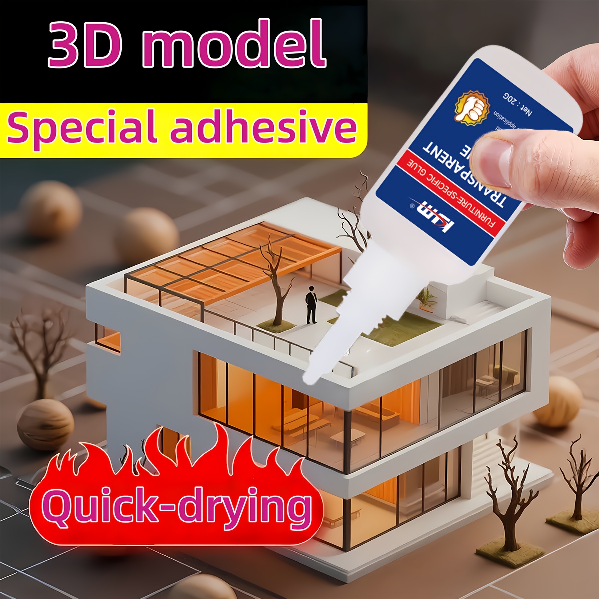 Quick Dry Transparent Adhesive - đánh giá và giá 3D Printing X Axis
