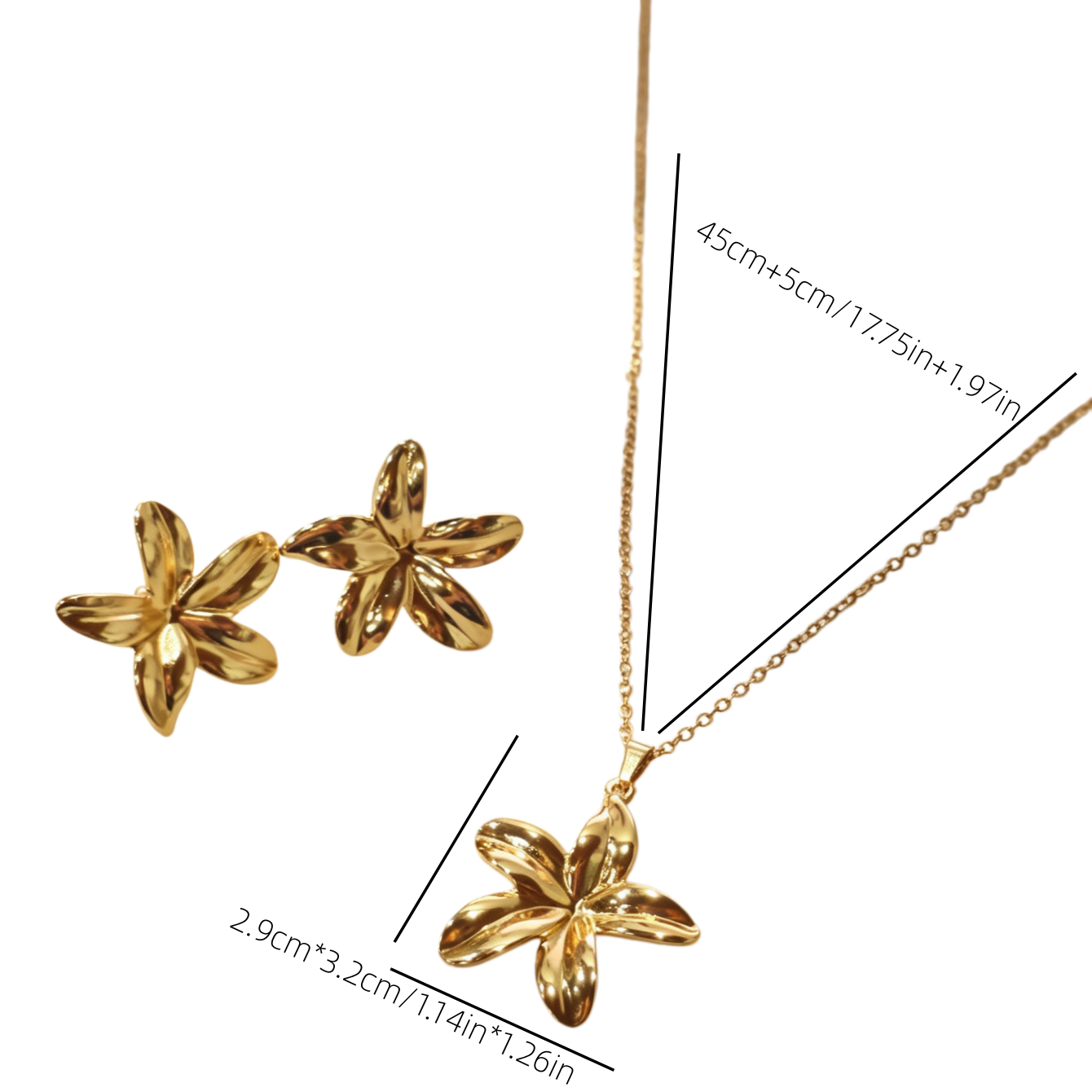 1Set Gentle 3D Plumeria 2Pcs J - đánh giá và giá 3D Printing Jewellery