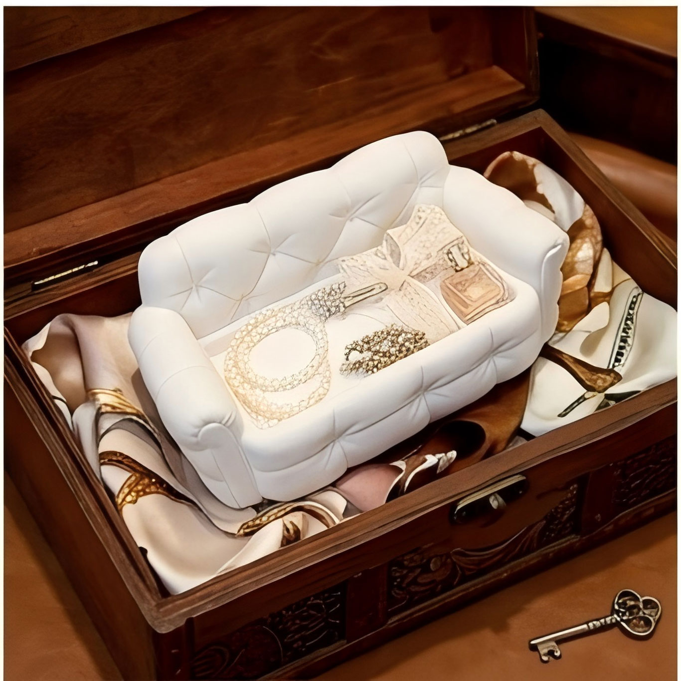 Mini Sofa Jewelry Storage Tray - đánh giá và giá 3D Printing Earrings