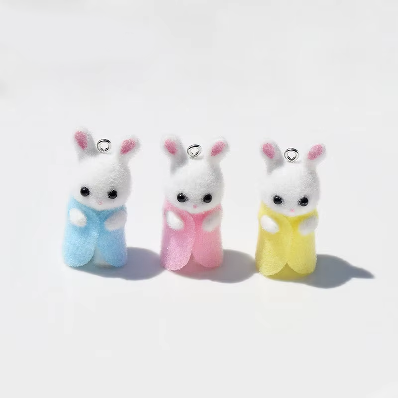 3Pcs 3D Flocking Resin Rabbit  - đánh giá và giá 3D Printing Earrings