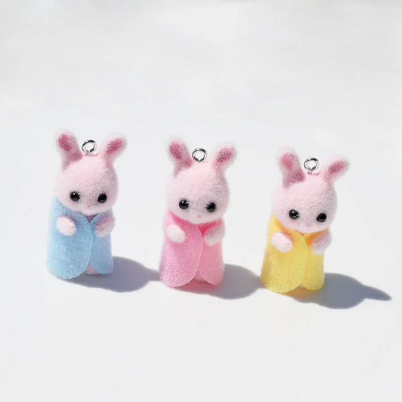 3Pcs 3D Flocking Resin Rabbit  - đánh giá và giá 3D Printing Earrings