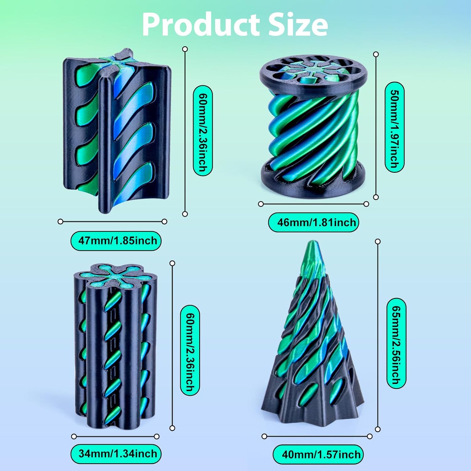 4 Pack 3D Printed Impossible C - đánh giá và giá 3D Printing Table