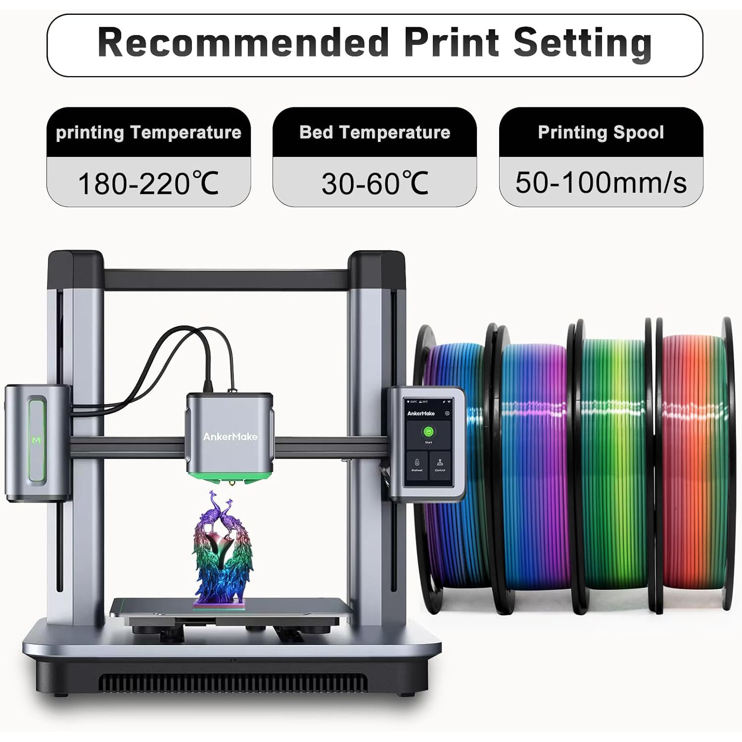 Rainbow Multi-Colored Silk Shi - đánh giá và giá 3D Printing Fdm