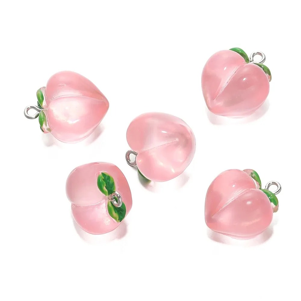 10Pcs Transparent Pink Peach R - đánh giá và giá 3D Printing Earrings