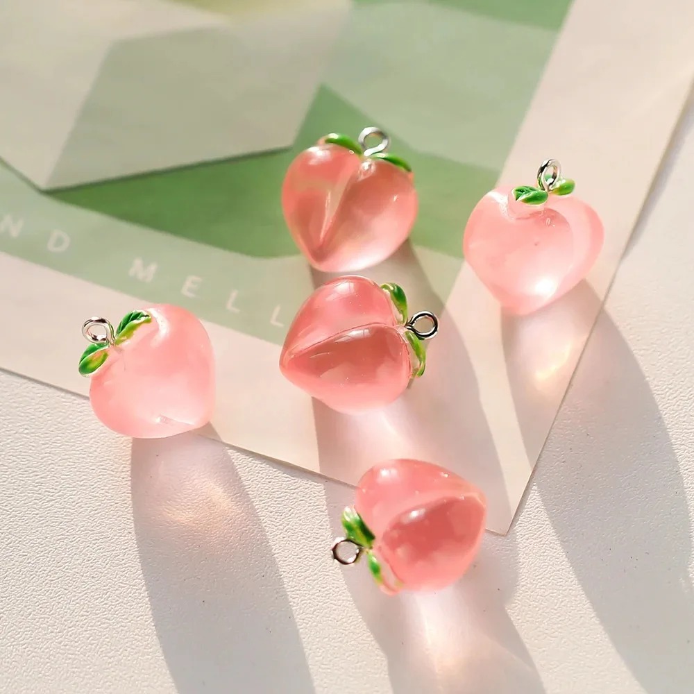 10Pcs Transparent Pink Peach R - đánh giá và giá 3D Printing Earrings