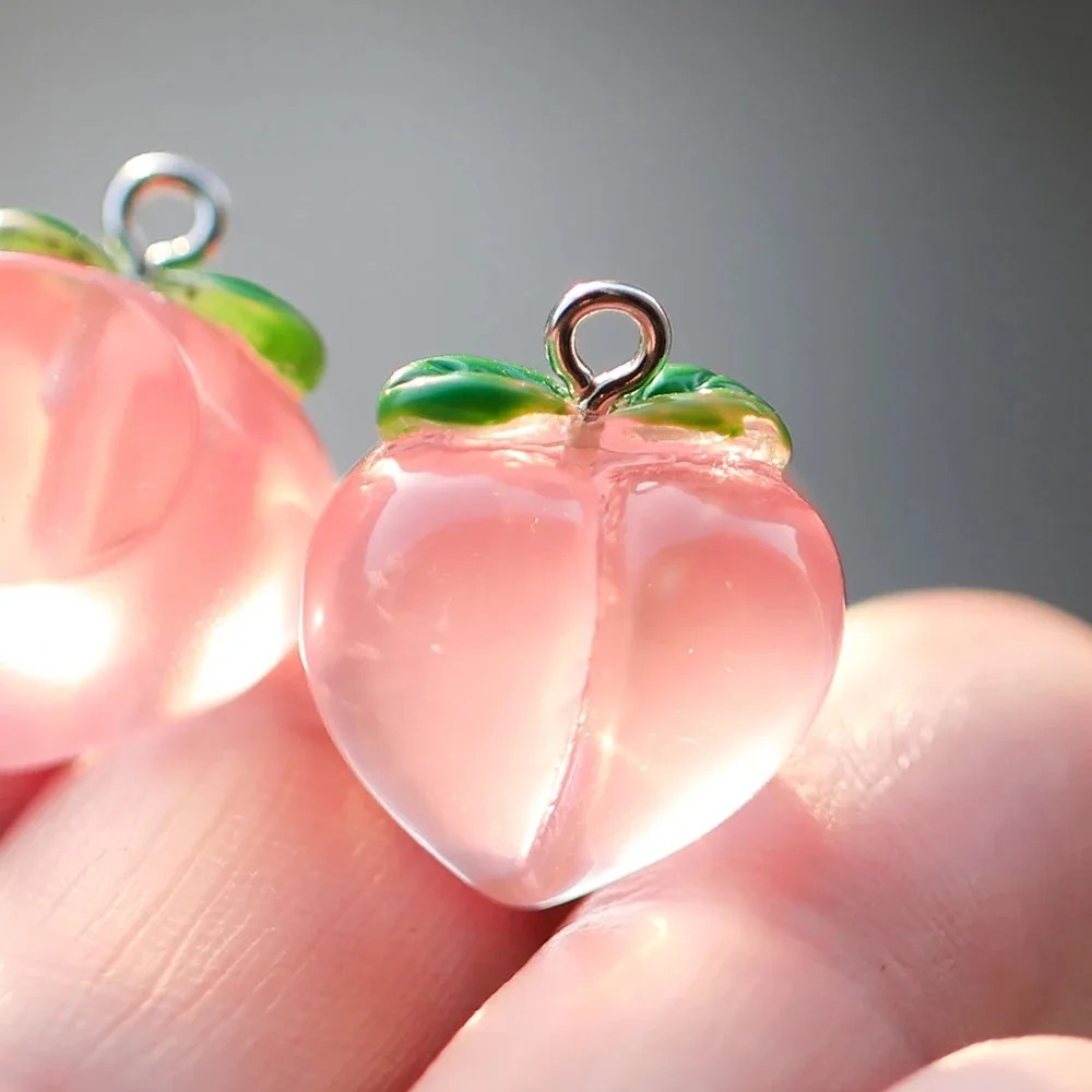 10Pcs Transparent Pink Peach R - đánh giá và giá 3D Printing Earrings