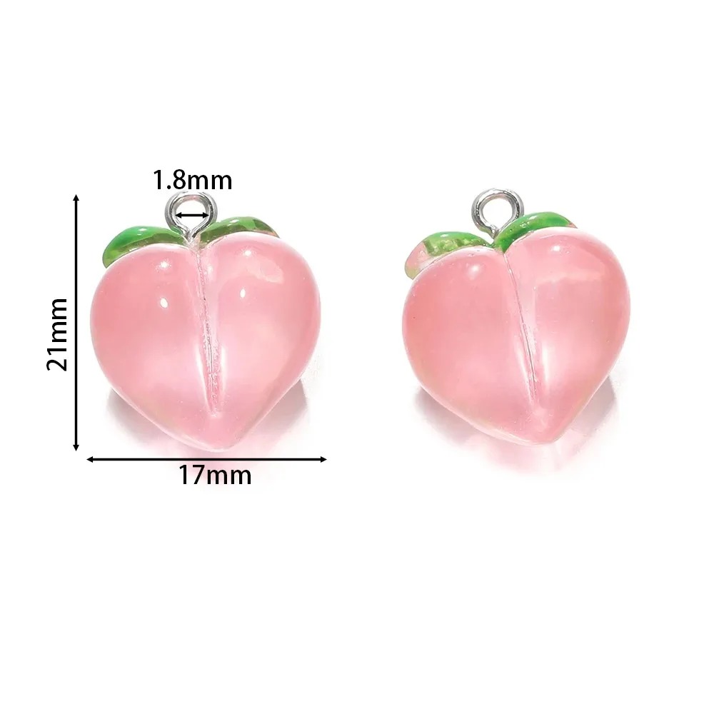 10Pcs Transparent Pink Peach R - đánh giá và giá 3D Printing Earrings