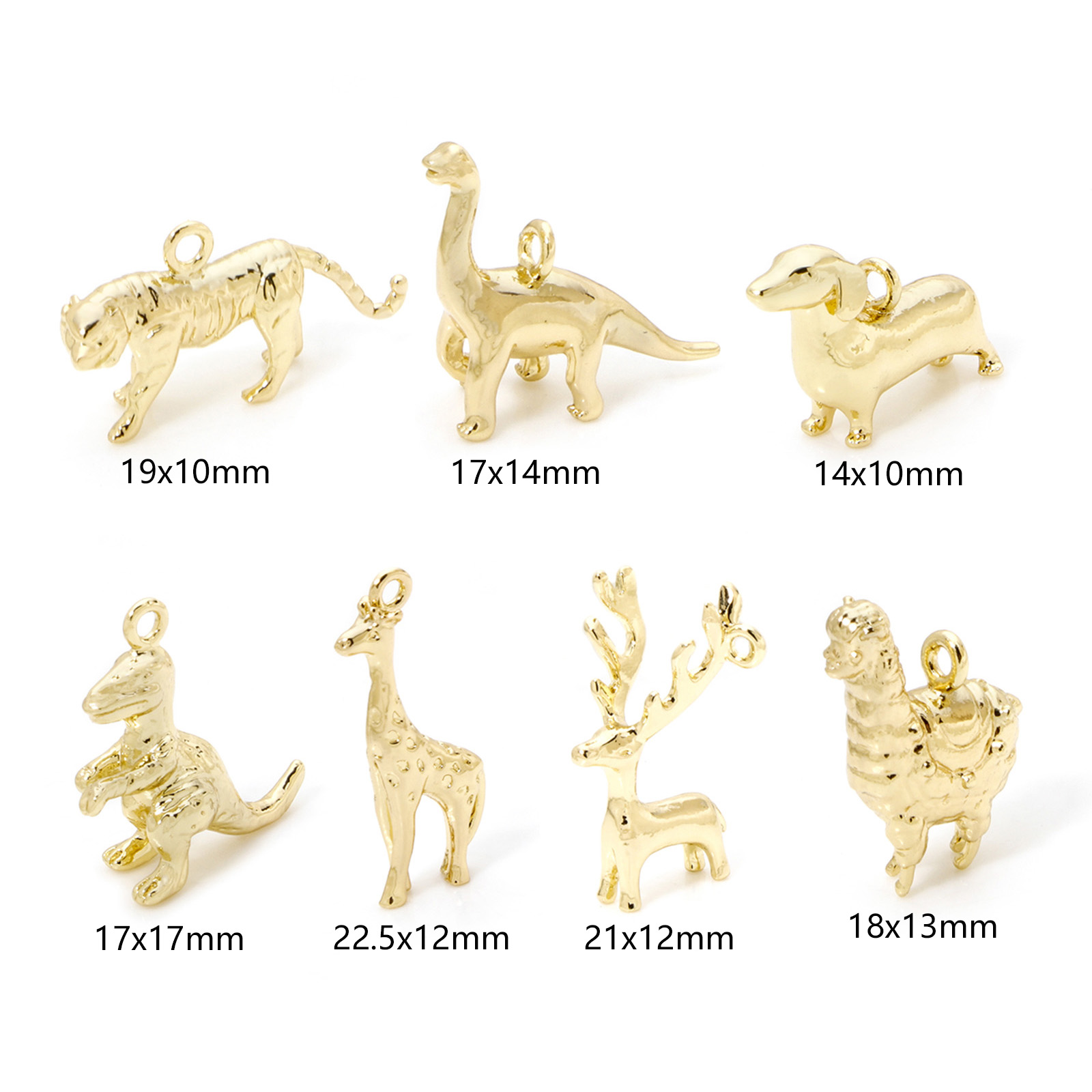 2pcs Animal Brass Charms 18k G - đánh giá và giá 3D Printing Jewellery