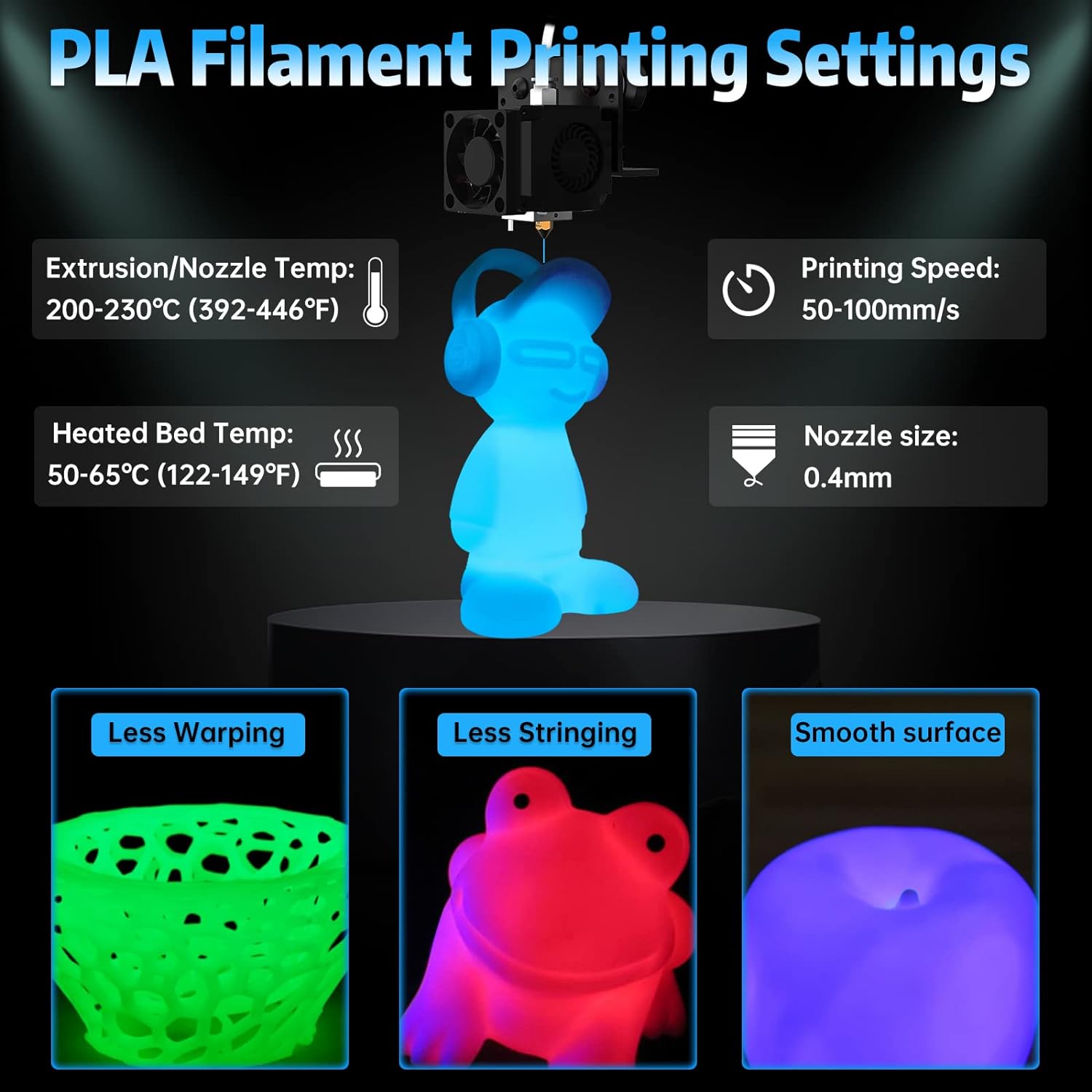 Glow in The Dark PLA 3D Printe - đánh giá và giá 3D Printing Fdm