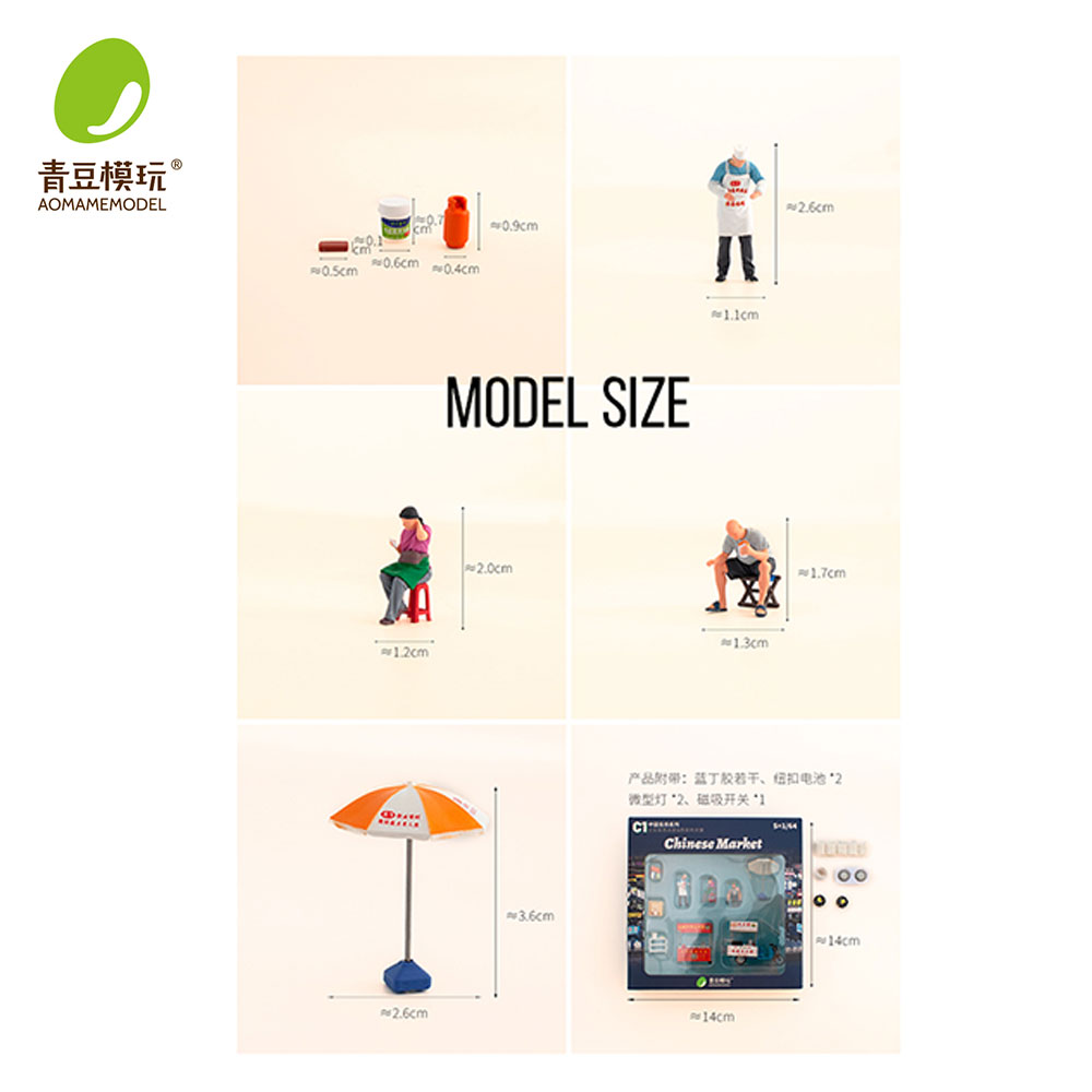 1/64 Night market s Model Kit- - đánh giá và giá 3D Printing Figure