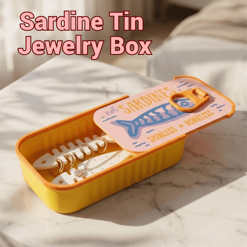 3D Printed Sardine Tin Jewelry - đánh giá và giá 3D Printing Jewellery