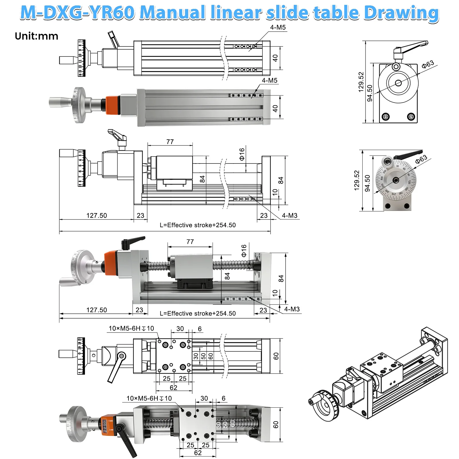 60KG Load Manual Linear Guide  - đánh giá và giá Linear Guide Rail