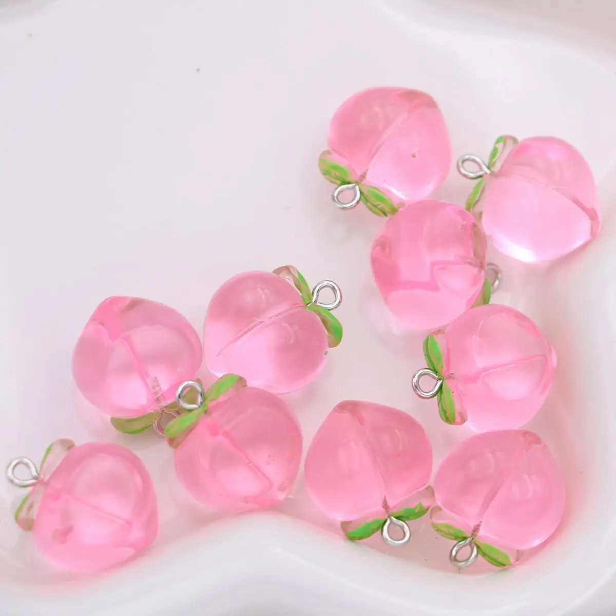 10Pcs Mini 3D Pink Peach Fruit - đánh giá và giá 3D Printing Earrings