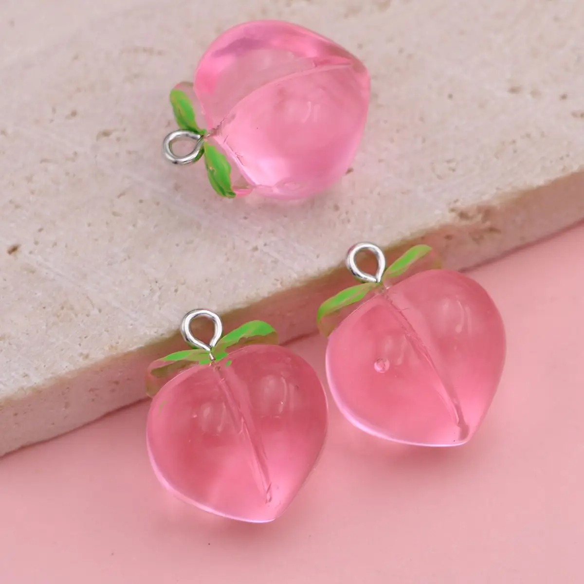 10Pcs Mini 3D Pink Peach Fruit - đánh giá và giá 3D Printing Earrings