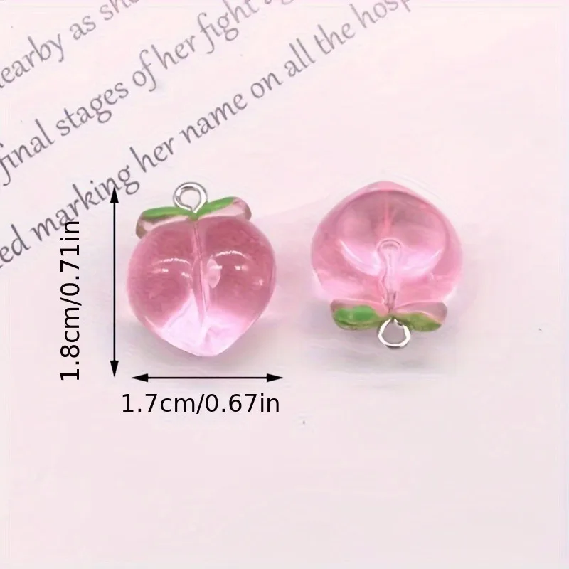 10Pcs Mini 3D Pink Peach Fruit - đánh giá và giá 3D Printing Earrings