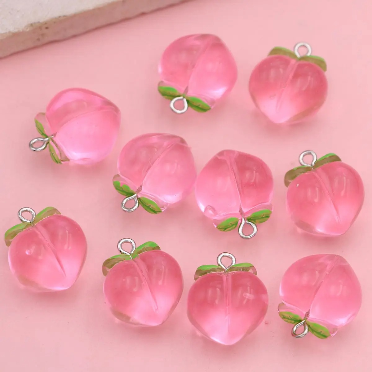 10Pcs Mini 3D Pink Peach Fruit - đánh giá và giá 3D Printing Earrings